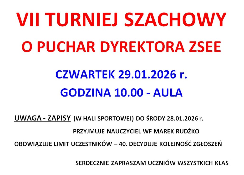 Uczniowie TME podczas turnieju szachowego – zawodnicy skoncentrowani na grze przy szachownicach